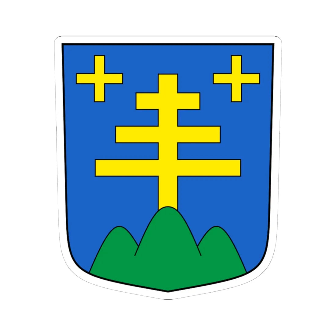 Binn-blazon (Switzerland) (Coat of Arms) STICKER Vinyl Kiss-Cut Decal 4 Inch White - The Sticker Space