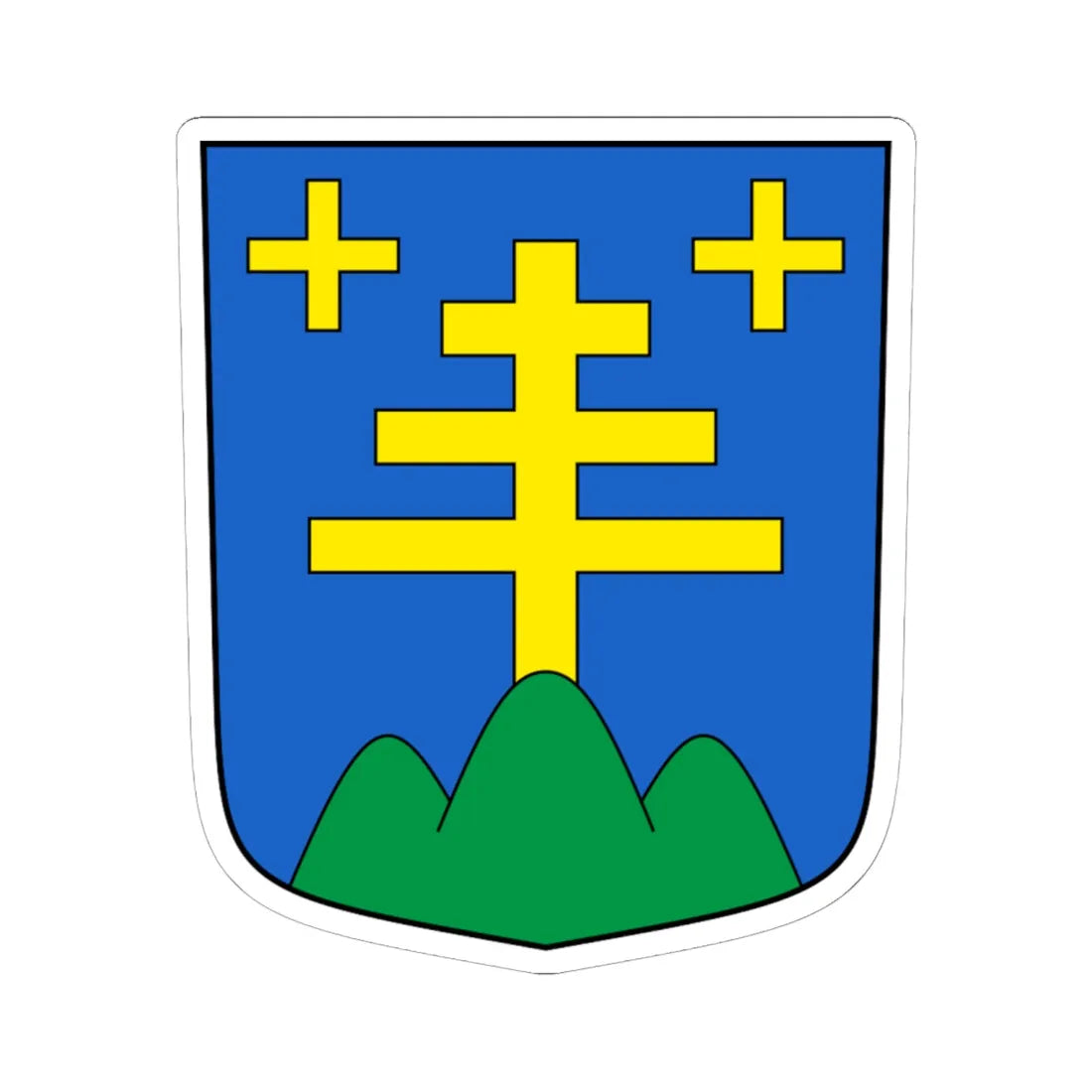 Binn-blazon (Switzerland) (Coat of Arms) STICKER Vinyl Kiss-Cut Decal 6 Inch White - The Sticker Space