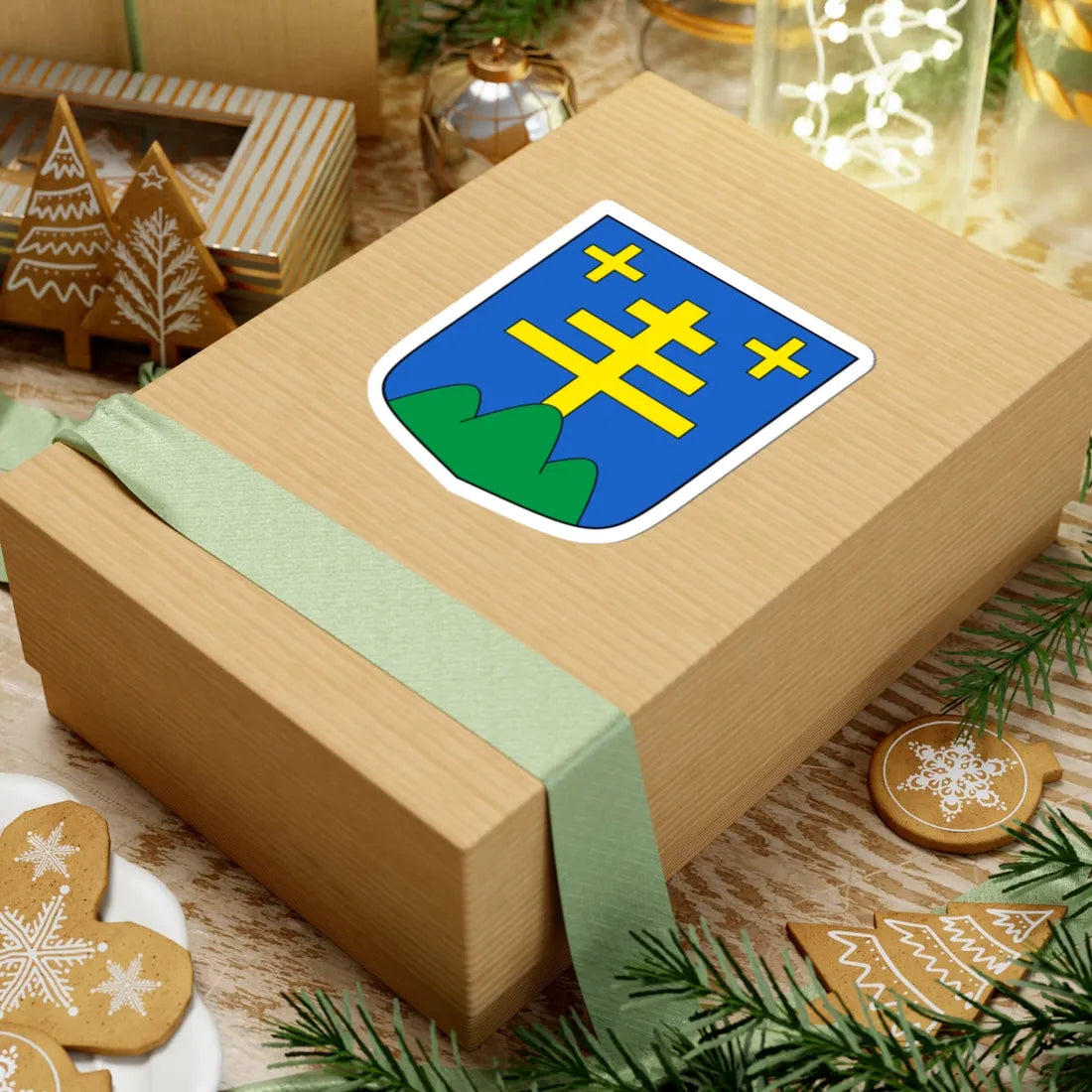 Binn-blazon (Switzerland) (Coat of Arms) STICKER Vinyl Kiss-Cut Decal - The Sticker Space