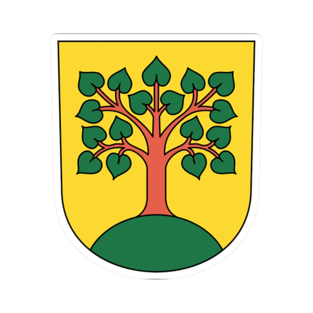 Binz coat of arms (Switzerland) (Coat of Arms) STICKER Vinyl Kiss-Cut Decal 2 Inch White - The Sticker Space