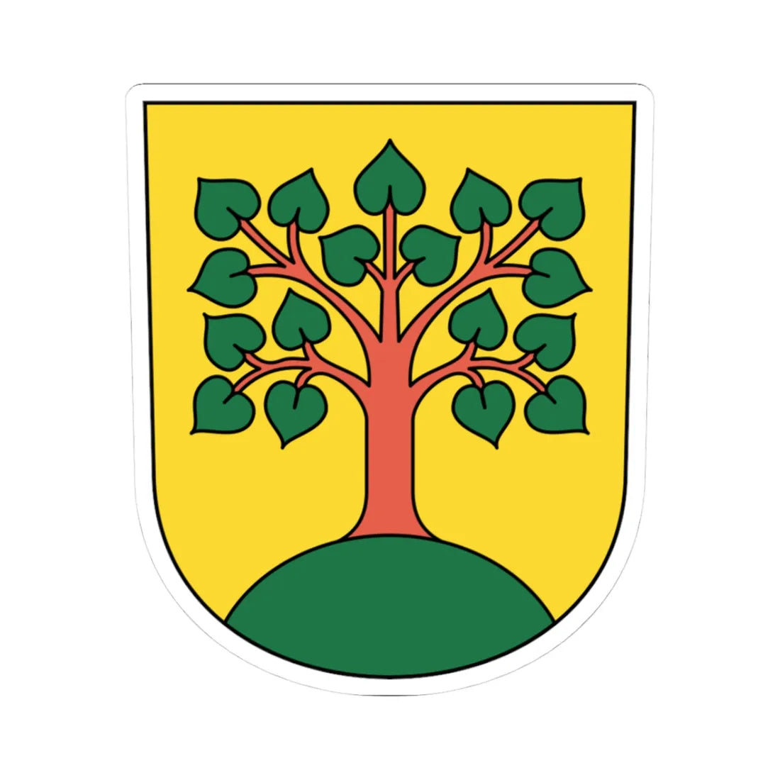 Binz coat of arms (Switzerland) (Coat of Arms) STICKER Vinyl Kiss-Cut Decal 3 Inch White - The Sticker Space