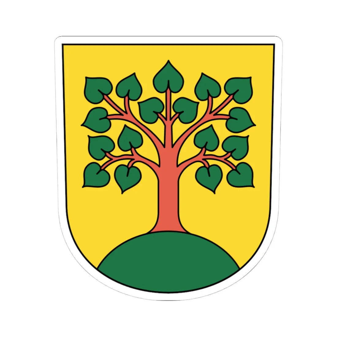 Binz coat of arms (Switzerland) (Coat of Arms) STICKER Vinyl Kiss-Cut Decal 4 Inch White - The Sticker Space