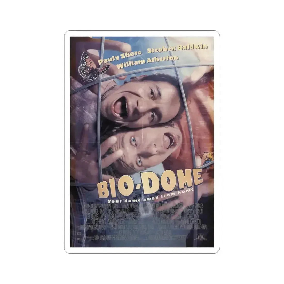 Bio dome 1996 Movie Poster - STICKER Vinyl Kiss-Cut Decal 3 Inch White - The Sticker Space