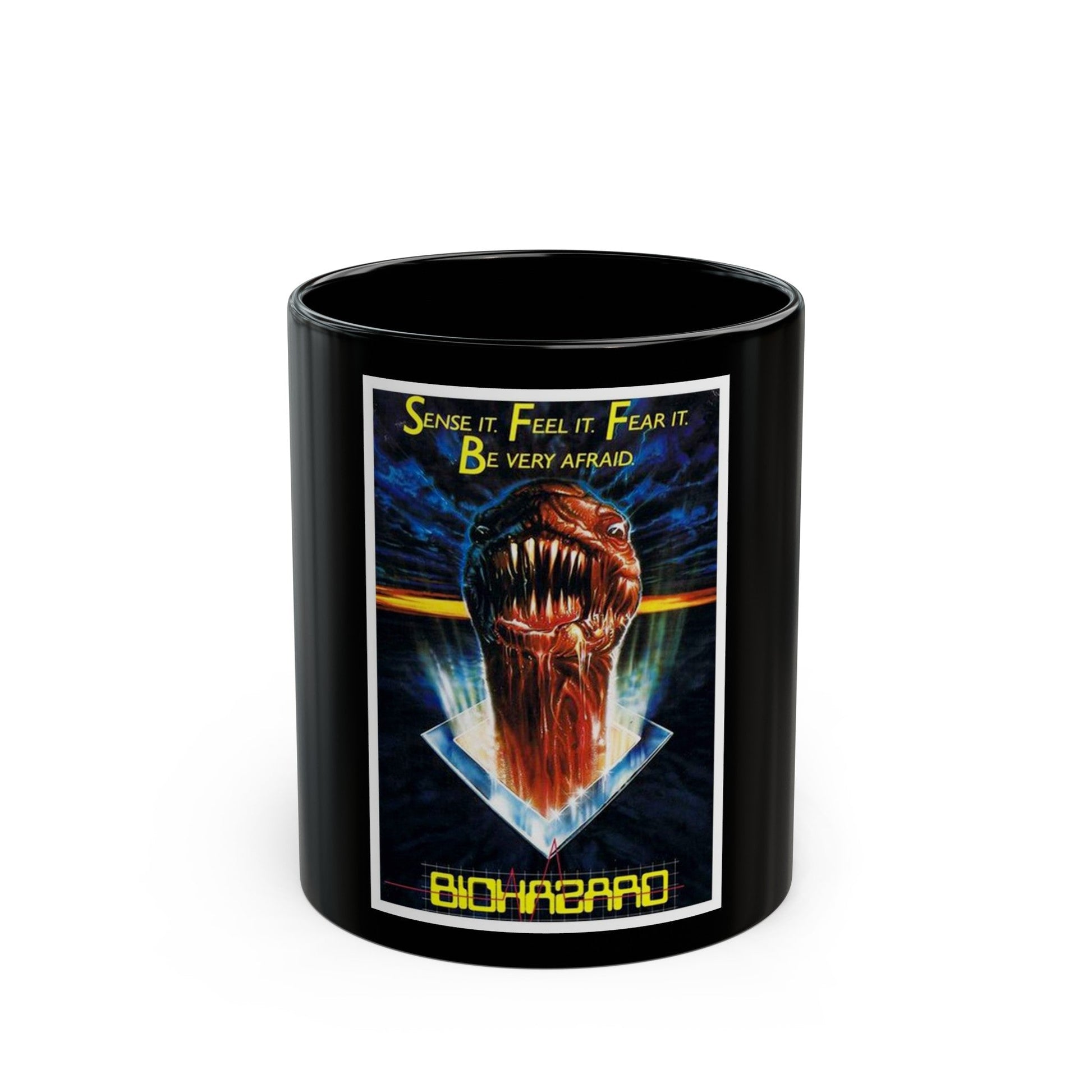 BIOHAZARD 1985 Movie Poster - Black Coffee Mug-11oz-The Sticker Space