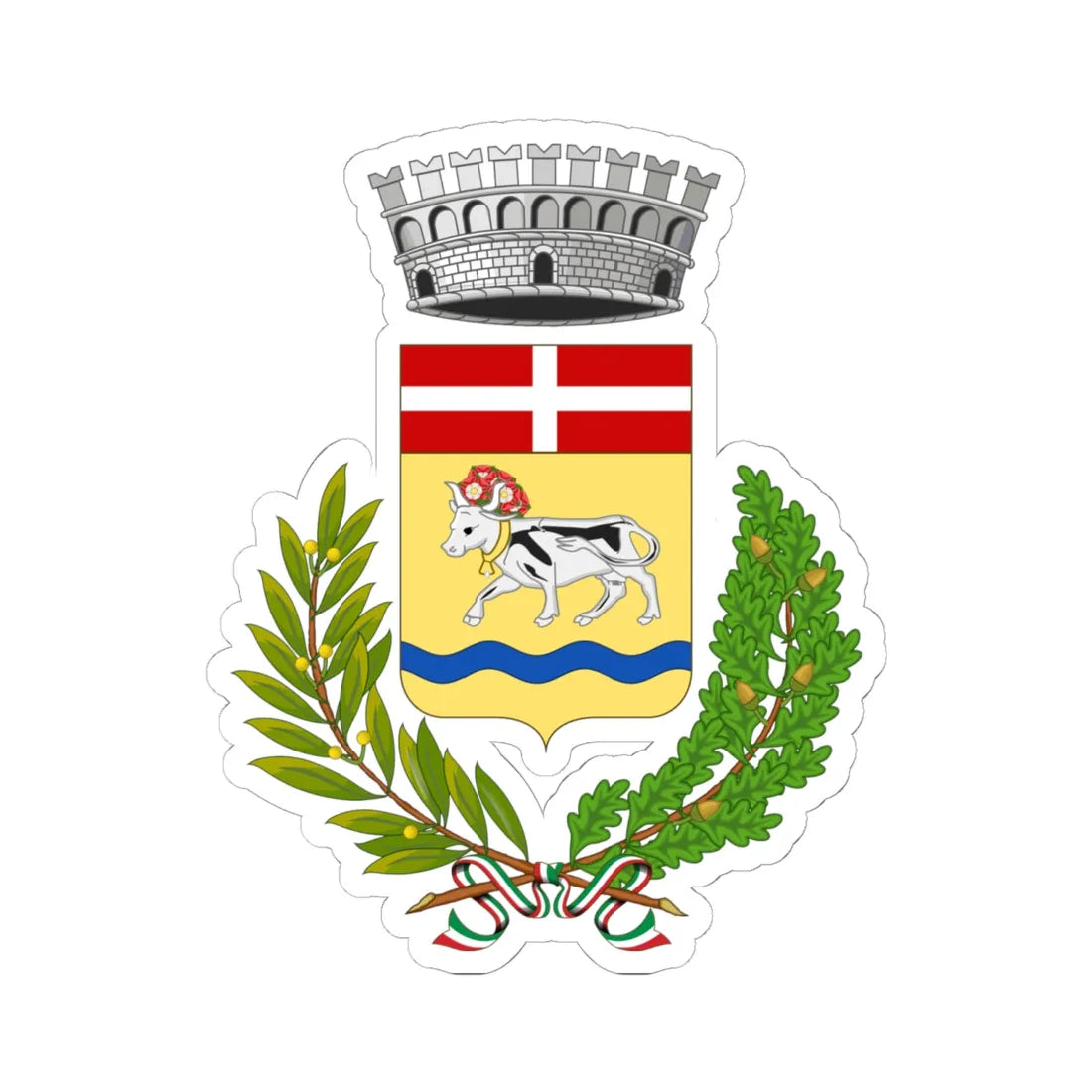 Bionaz-Stemma (Italy) (Coat of Arms) STICKER Vinyl Kiss-Cut Decal - The Sticker Space