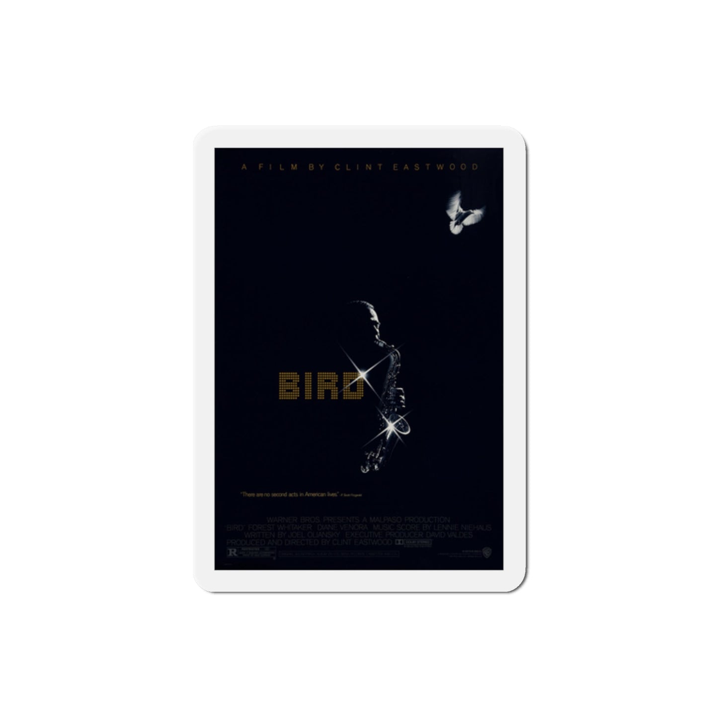 Bird 1988 Movie Poster Die-Cut Magnet-2" x 2"-The Sticker Space