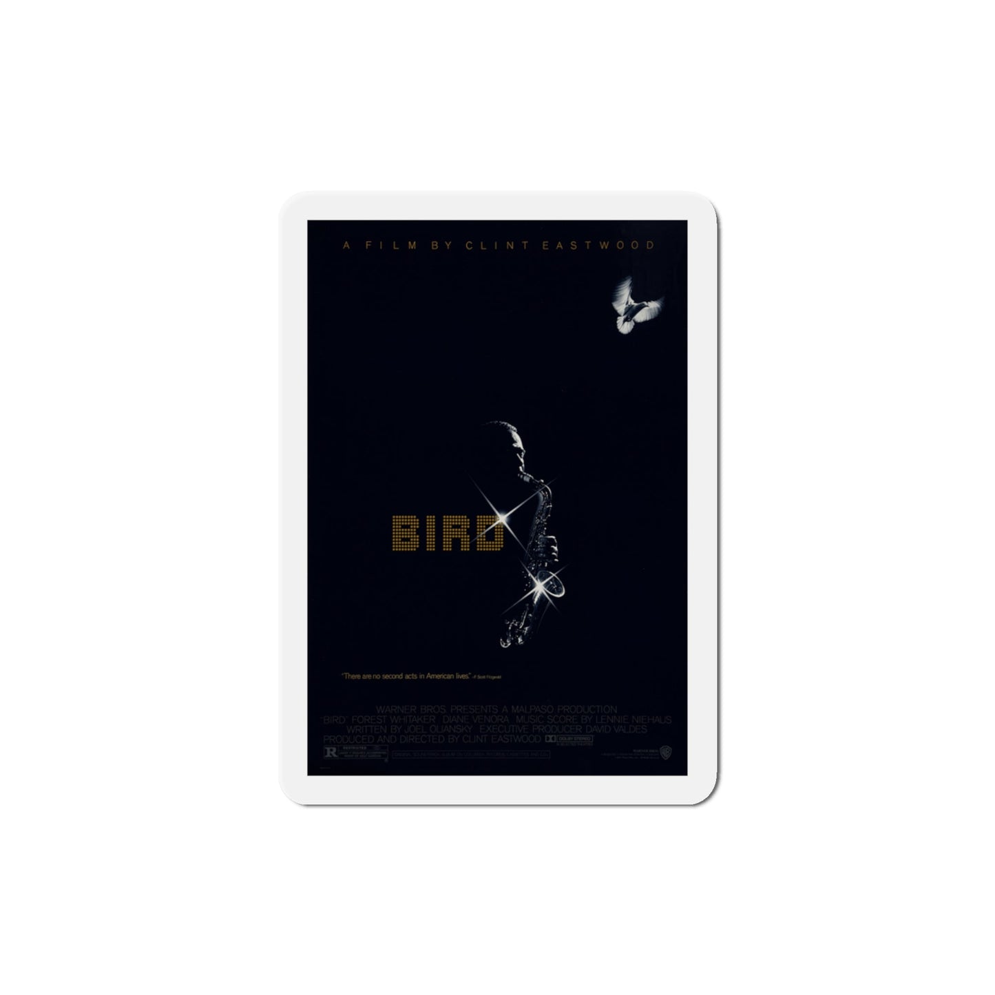 Bird 1988 Movie Poster Die-Cut Magnet-3" x 3"-The Sticker Space