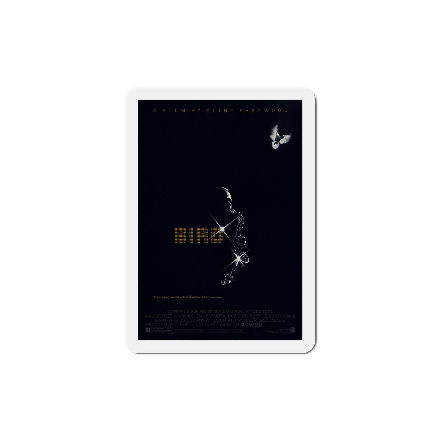 Bird 1988 Movie Poster Die-Cut Magnet-4" x 4"-The Sticker Space