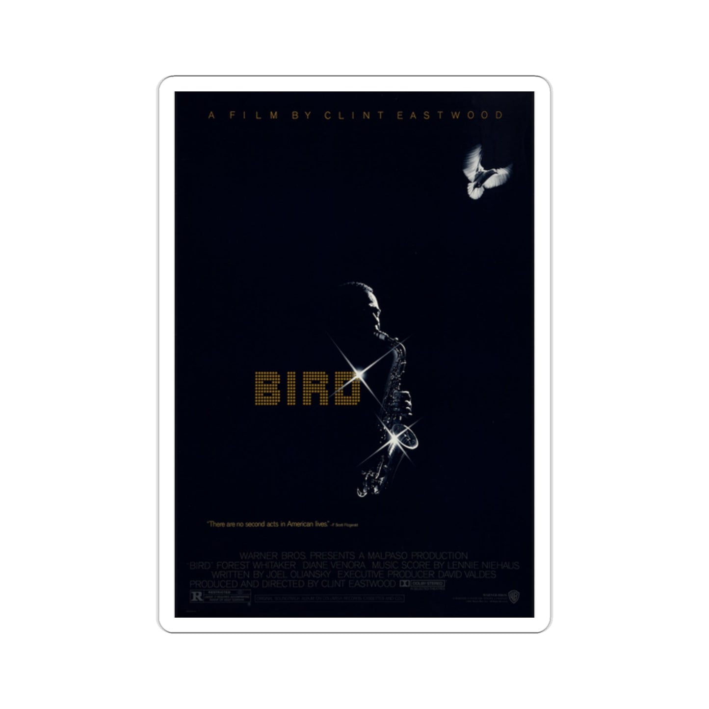 Bird 1988 Movie Poster STICKER Vinyl Die-Cut Decal-2 Inch-The Sticker Space