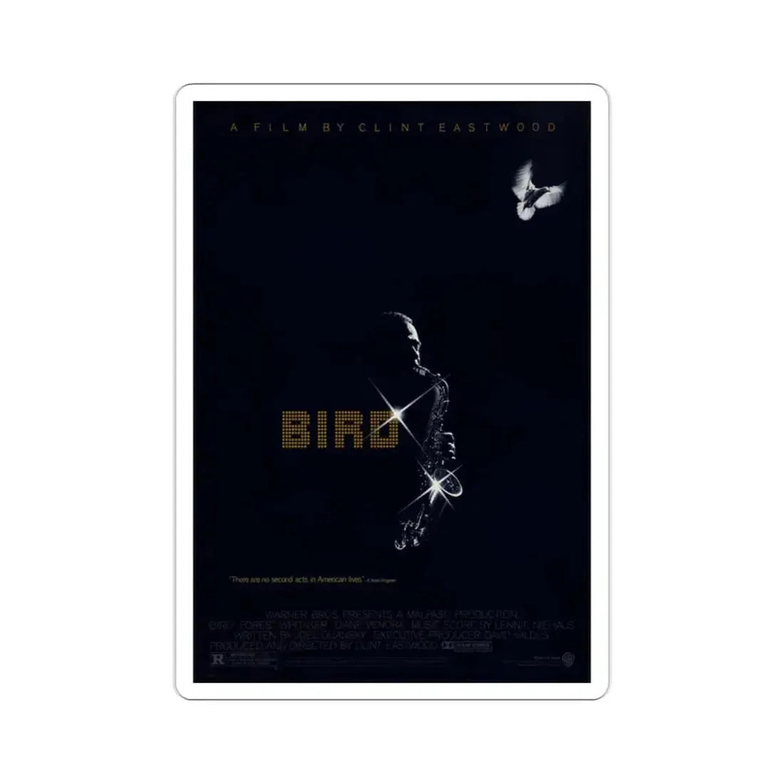 Bird 1988 Movie Poster STICKER Vinyl Die-Cut Decal 2 Inch - The Sticker Space
