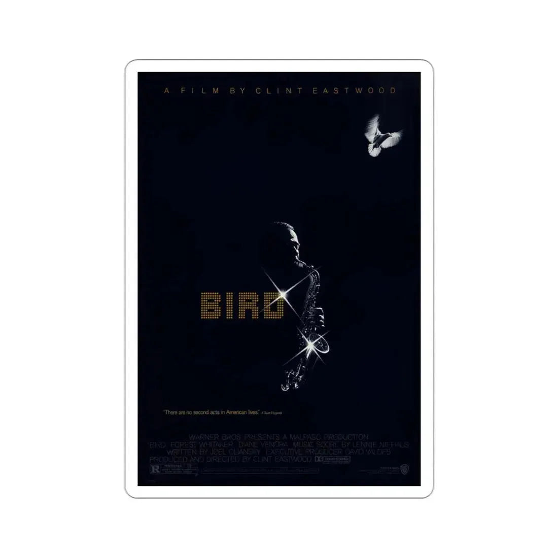 Bird 1988 Movie Poster STICKER Vinyl Die-Cut Decal 3 Inch - The Sticker Space