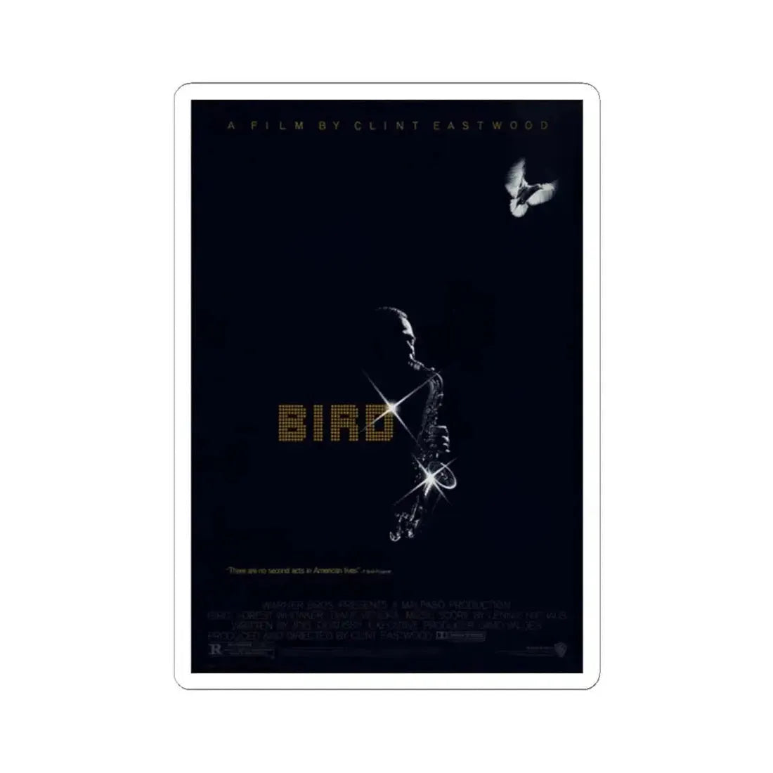 Bird 1988 Movie Poster - STICKER Vinyl Kiss-Cut Decal 2 Inch White - The Sticker Space