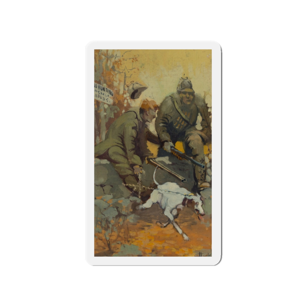 Bird Hunting (Magazine Illustration) Refrigerator Magnet-2" x 2"-The Sticker Space