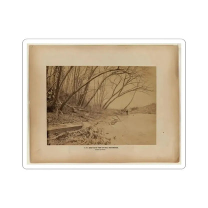 Bird's Eye View of Bull Run Bridge, Looking Up Stream (U.S. Civil War) STICKER Vinyl Kiss-Cut Decal 6 Inch White - The Sticker Space