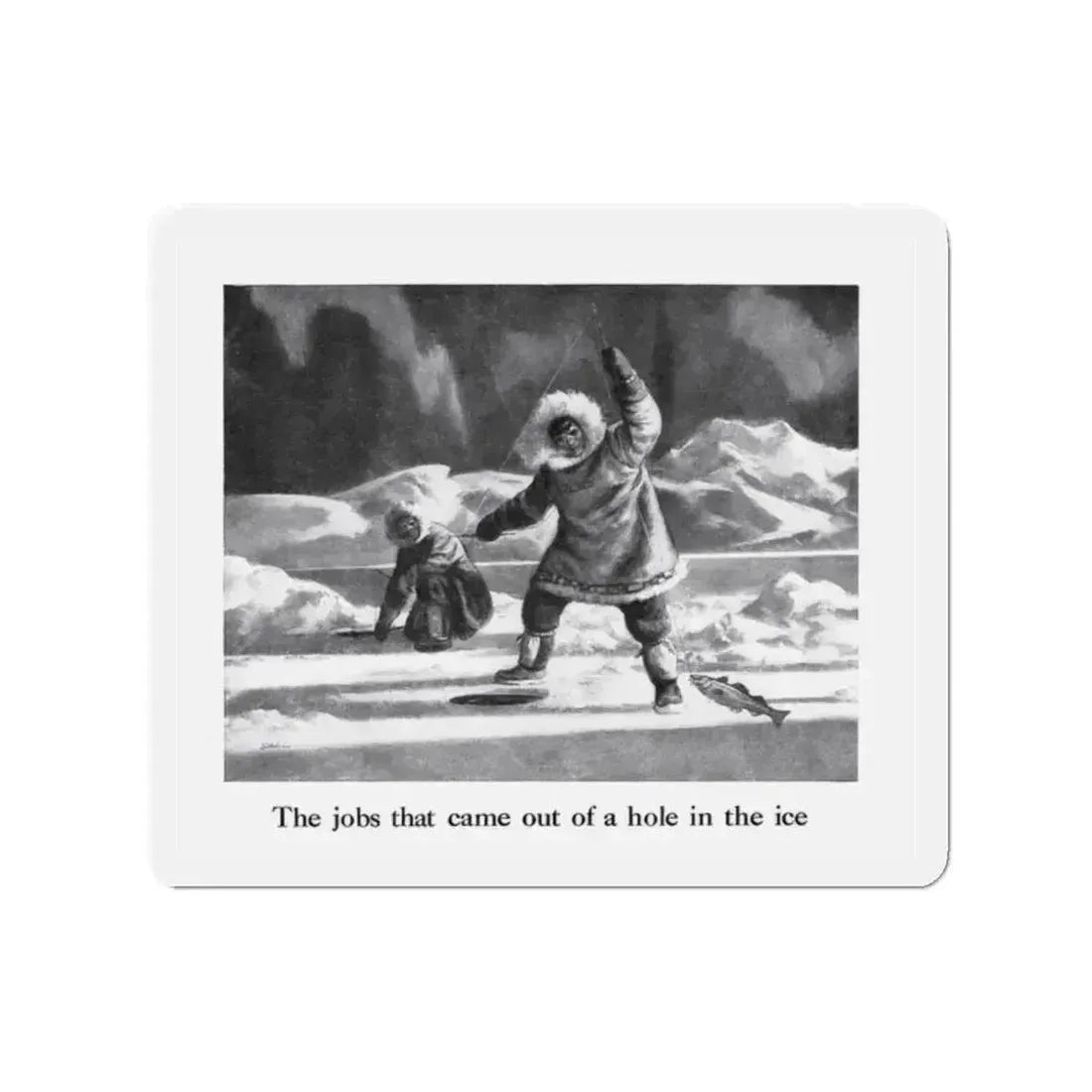 Birds Eye advertisement, The American Weekly, August 26, 1945 (Magazine Illustration) Refrigerator Magnet 2 Inch Die-Cut - The Sticker Space