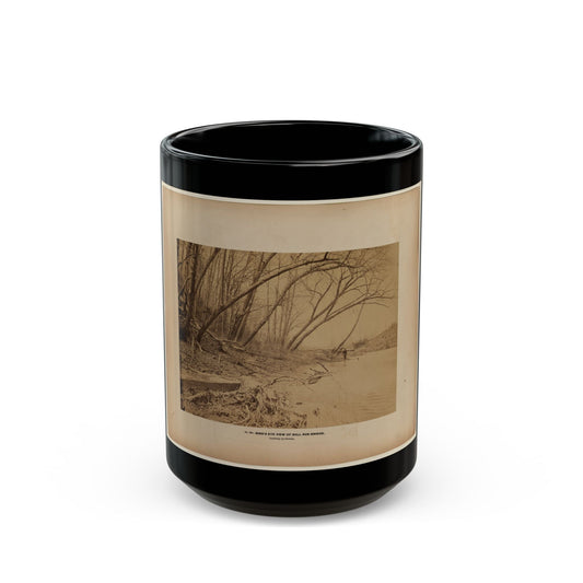 Bird's Eye View Of Bull Run Bridge, Looking Up Stream (U.S. Civil War) Black Coffee Mug