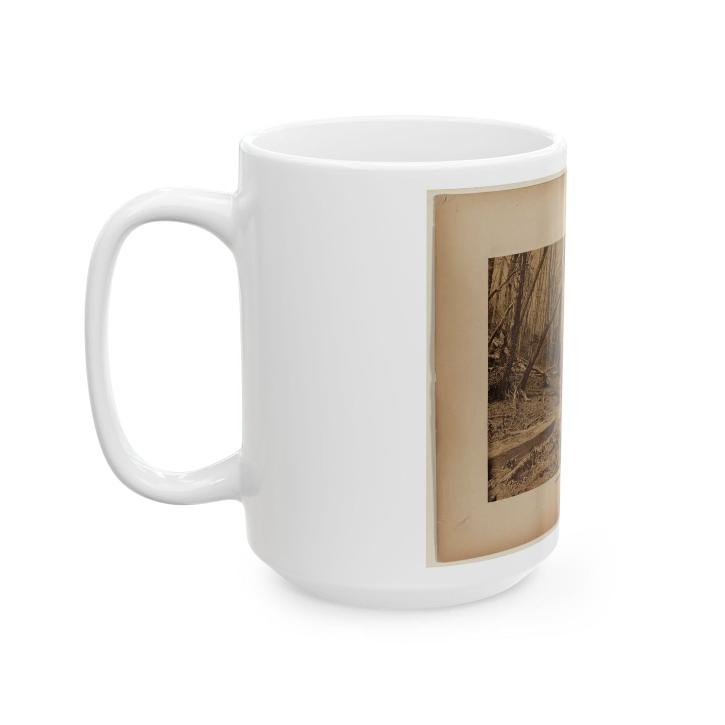 Bird's Eye View Of Bull Run Bridge, Looking Up Stream (U.S. Civil War) White Coffee Mug