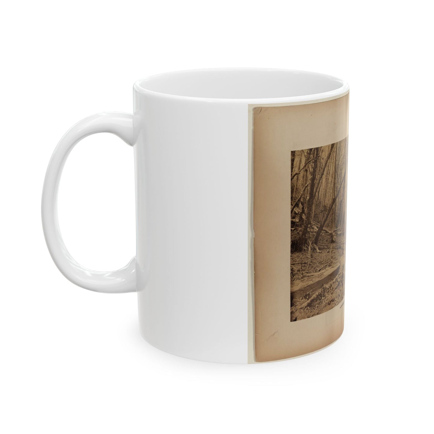 Bird's Eye View Of Bull Run Bridge, Looking Up Stream (U.S. Civil War) White Coffee Mug