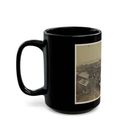 Bird's Eye View Of Machine Shops, With East Yard Of Orange & Alexandria Railroad (U.S. Civil War) Black Coffee Mug