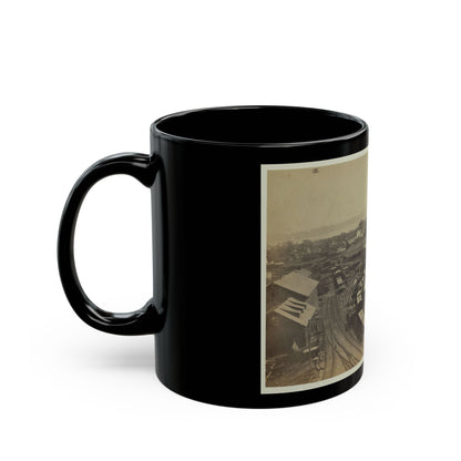 Bird's Eye View Of Machine Shops, With East Yard Of Orange & Alexandria Railroad (U.S. Civil War) Black Coffee Mug