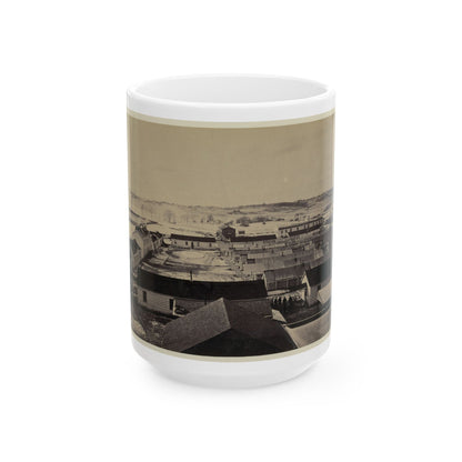 Bird's-Eye View Of Sickel Hospital, Alexandria, Va. (U.S. Civil War) White Coffee Mug-15oz-The Sticker Space