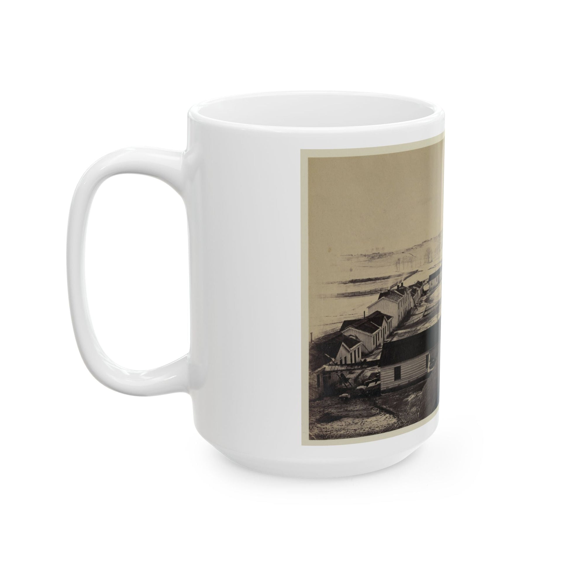 Bird's-Eye View Of Sickel Hospital, Alexandria, Va. (U.S. Civil War) White Coffee Mug-The Sticker Space