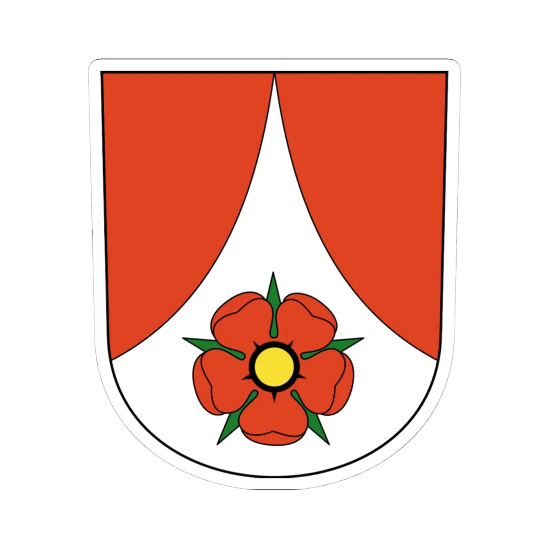 Birmensdorf-blazon (Switzerland) (Coat of Arms) STICKER Vinyl Kiss-Cut Decal 4 Inch White - The Sticker Space