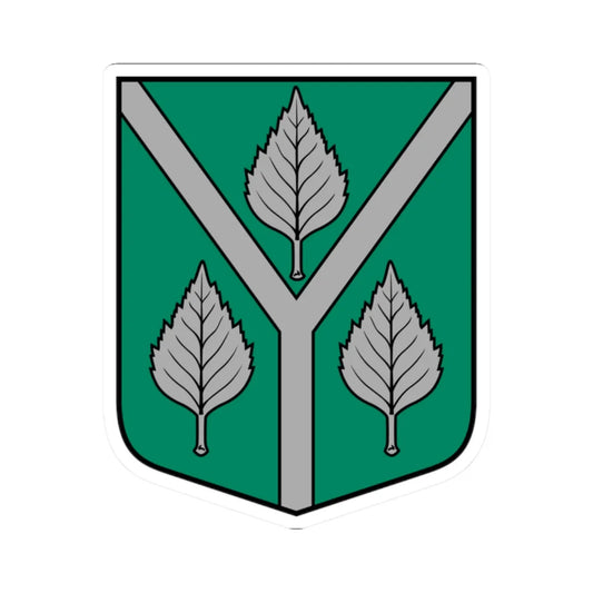 Birzgales pagasta ģerbonis (Latvia) (Coat of Arms) STICKER Vinyl Kiss-Cut Decal 2 Inch White - The Sticker Space