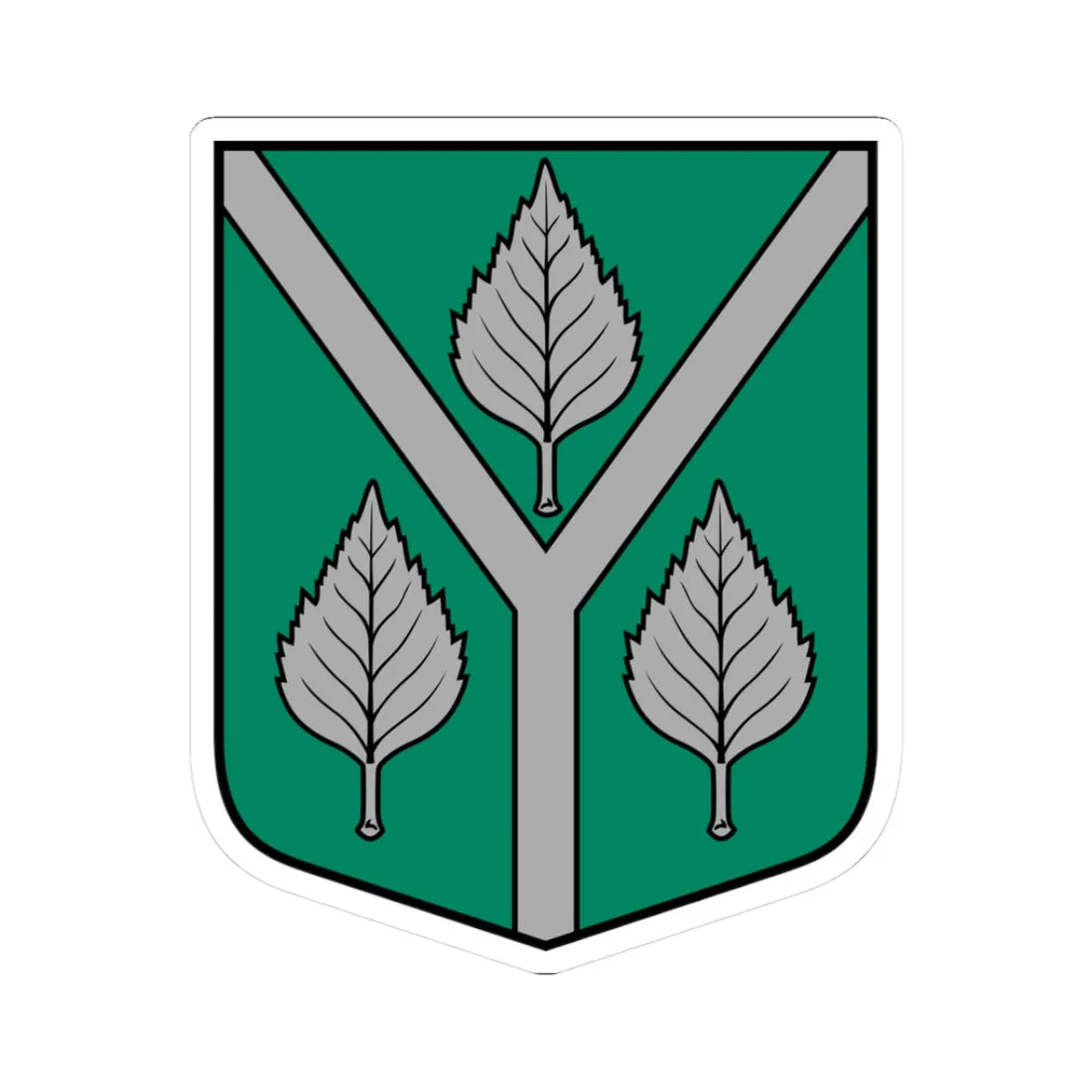Birzgales pagasta ģerbonis (Latvia) (Coat of Arms) STICKER Vinyl Kiss-Cut Decal 3 Inch White - The Sticker Space