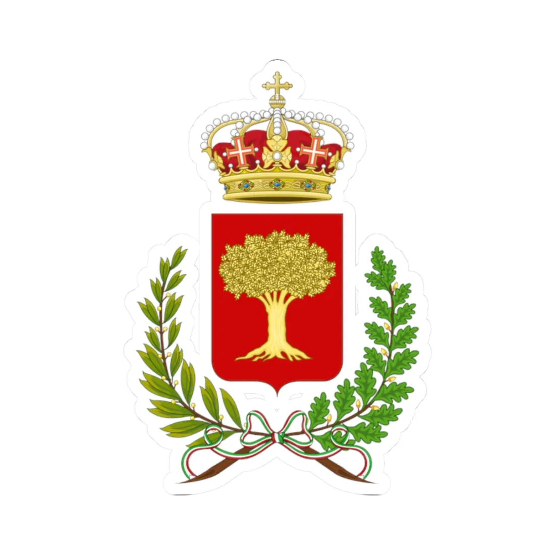 Bisceglie-Stemma (Italy) (Coat of Arms) STICKER Vinyl Kiss-Cut Decal 2 Inch White - The Sticker Space