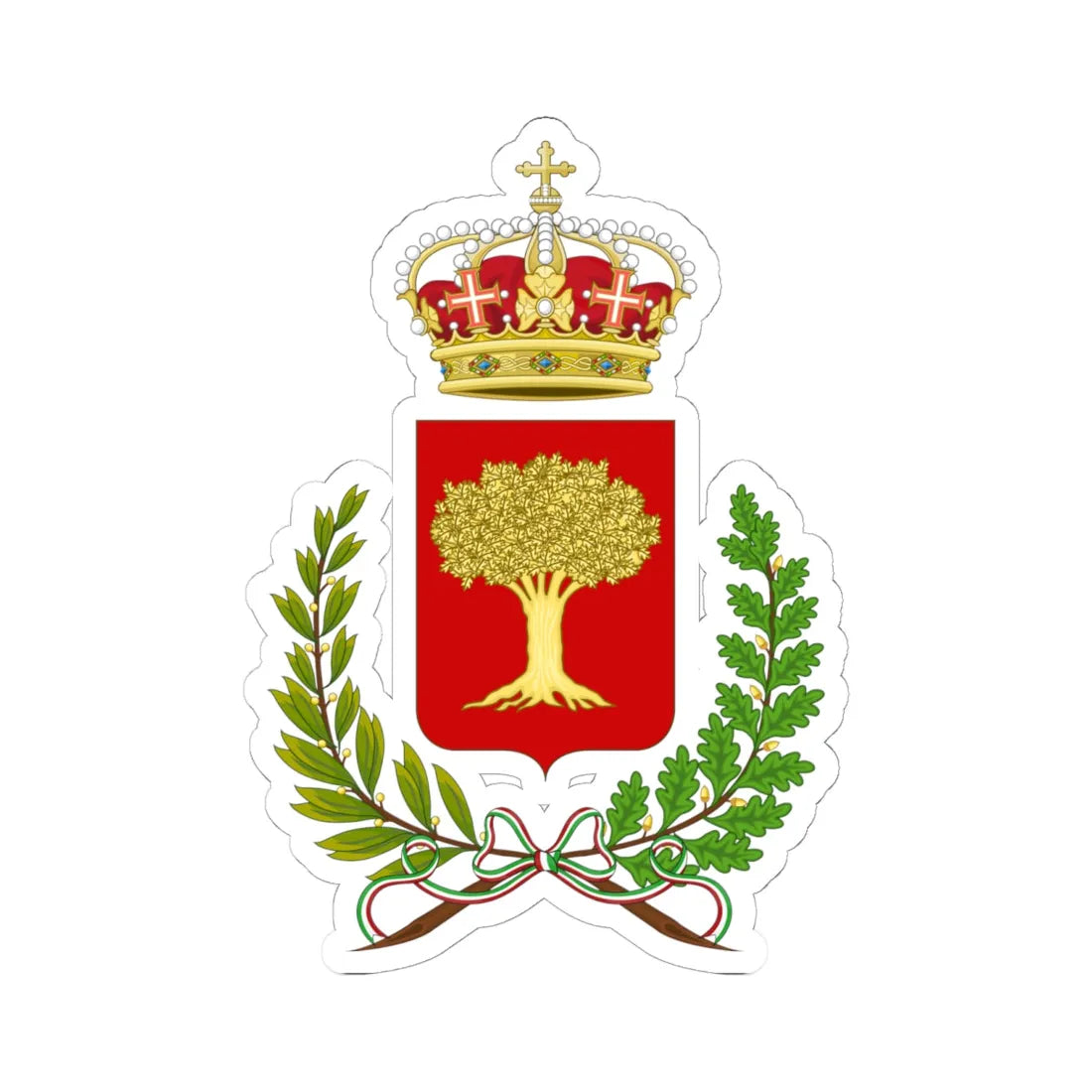 Bisceglie-Stemma (Italy) (Coat of Arms) STICKER Vinyl Kiss-Cut Decal 6 Inch White - The Sticker Space