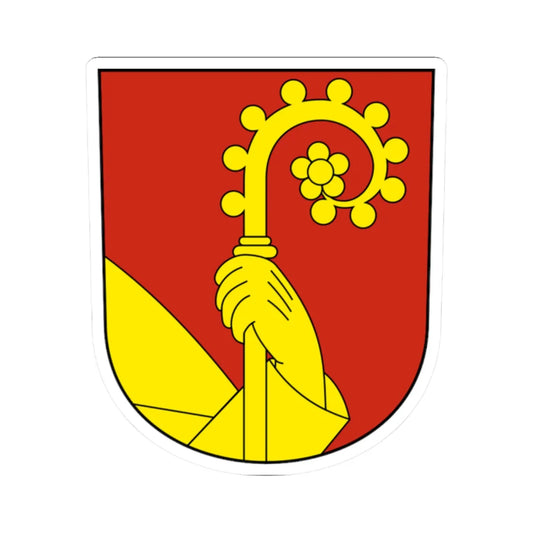 Bischofszell-blazon (Switzerland) (Coat of Arms) STICKER Vinyl Kiss-Cut Decal 2 Inch White - The Sticker Space