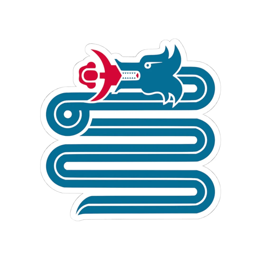 Biscione (Italy) (Coat of Arms) STICKER Vinyl Kiss-Cut Decal 4 Inch White - The Sticker Space