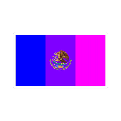 Bisexual Pride Flag of Mexico (Mexico) STICKER Vinyl Kiss-Cut Decal 2 Inch White - The Sticker Space