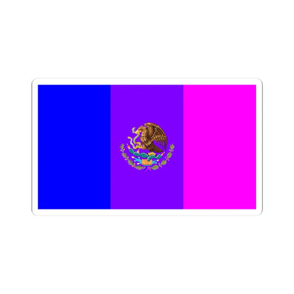 Bisexual Pride Flag of Mexico (Mexico) STICKER Vinyl Kiss-Cut Decal 3 Inch White - The Sticker Space