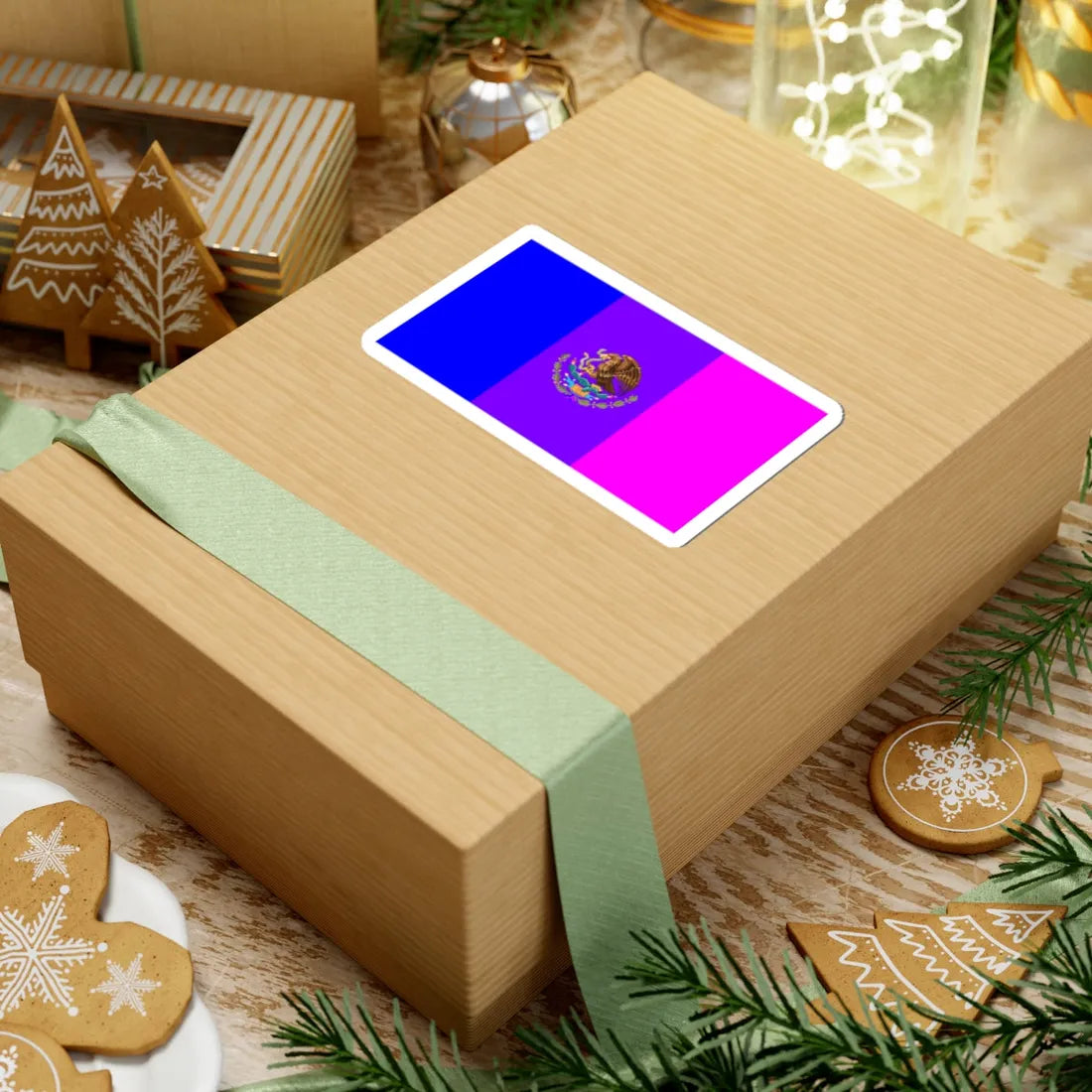 Bisexual Pride Flag of Mexico (Mexico) STICKER Vinyl Kiss-Cut Decal - The Sticker Space