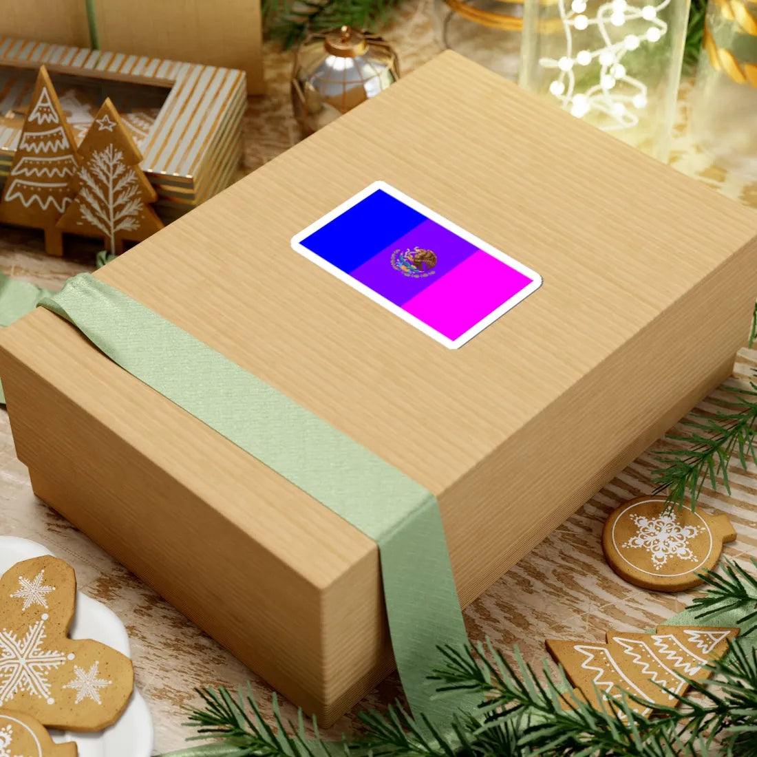 Bisexual Pride Flag of Mexico (Mexico) STICKER Vinyl Kiss-Cut Decal - The Sticker Space