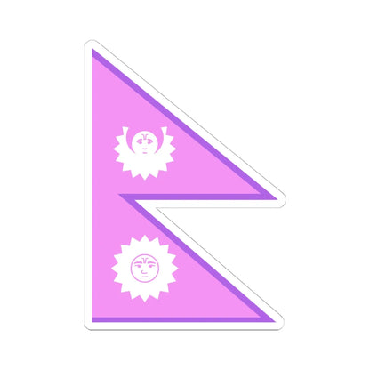 Bisexual Pride Flag of Nepal 1930-1962 (Nepal) STICKER Vinyl Kiss-Cut Decal 6 Inch White - The Sticker Space