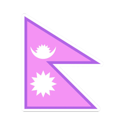 Bisexual Pride Flag of Nepal (Nepal) STICKER Vinyl Kiss-Cut Decal 2 Inch White - The Sticker Space