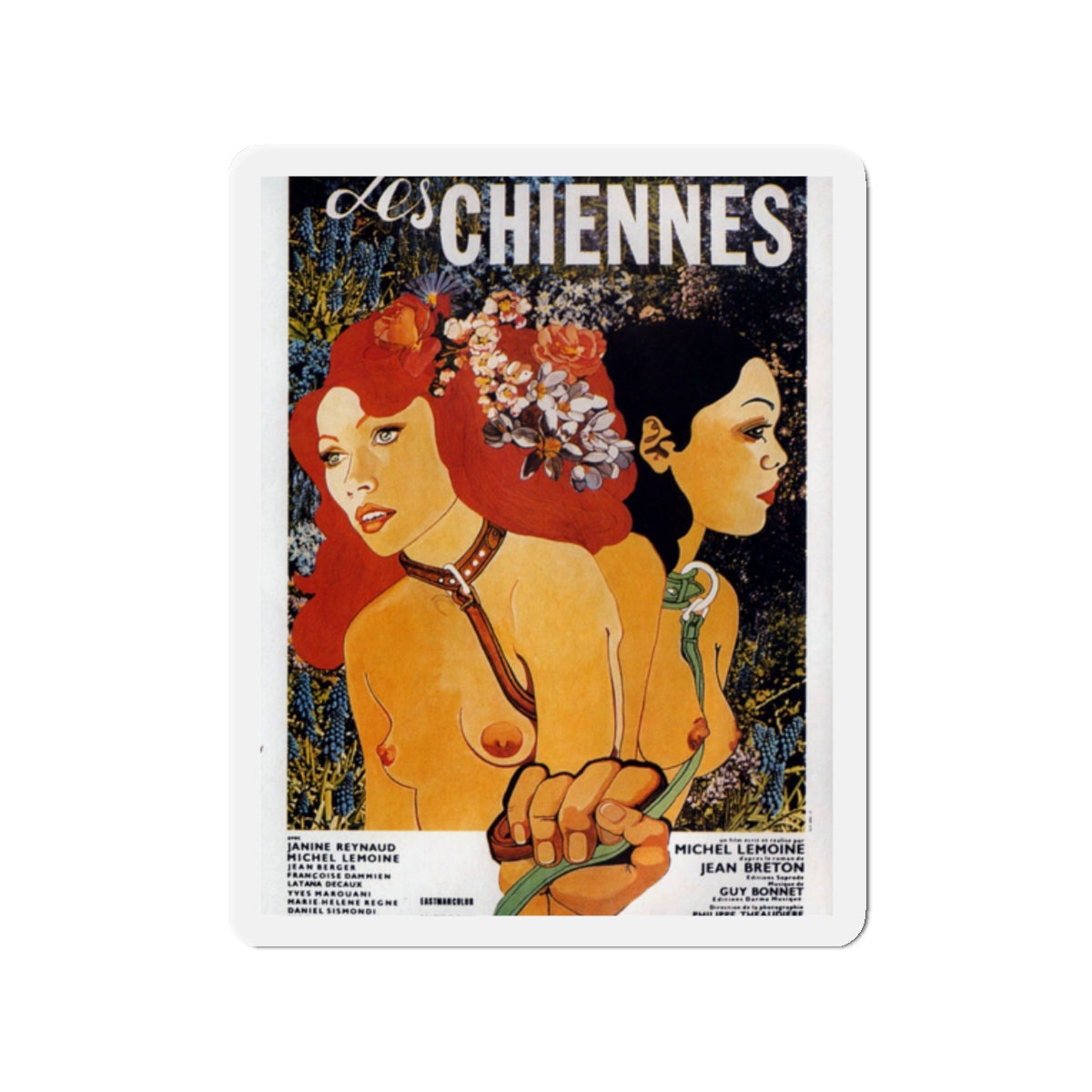 BITCHES (Les chiennes) 1973 Movie Poster - Die-Cut Magnet-2" x 2"-The Sticker Space