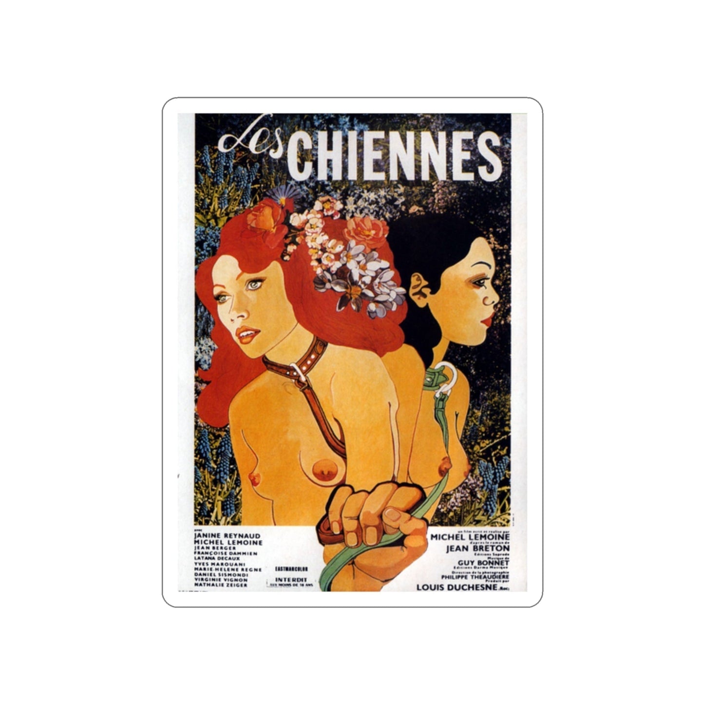 BITCHES (Les chiennes) 1973 Movie Poster STICKER Vinyl Die-Cut Decal-2 Inch-The Sticker Space