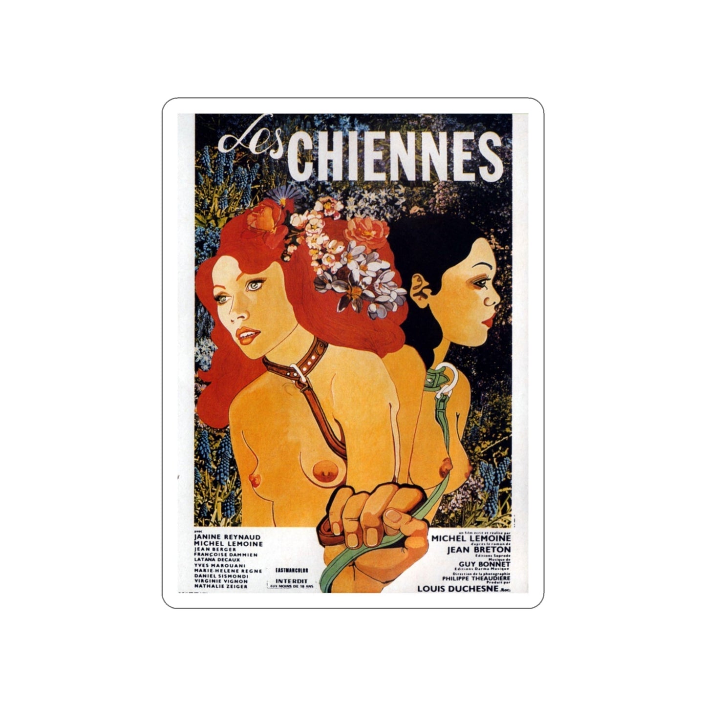 BITCHES (Les chiennes) 1973 Movie Poster STICKER Vinyl Die-Cut Decal-3 Inch-The Sticker Space