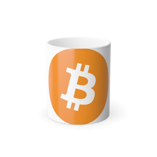 BITCOIN BTC (Cryptocurrency) Color Changing Mug 11oz-11oz-The Sticker Space