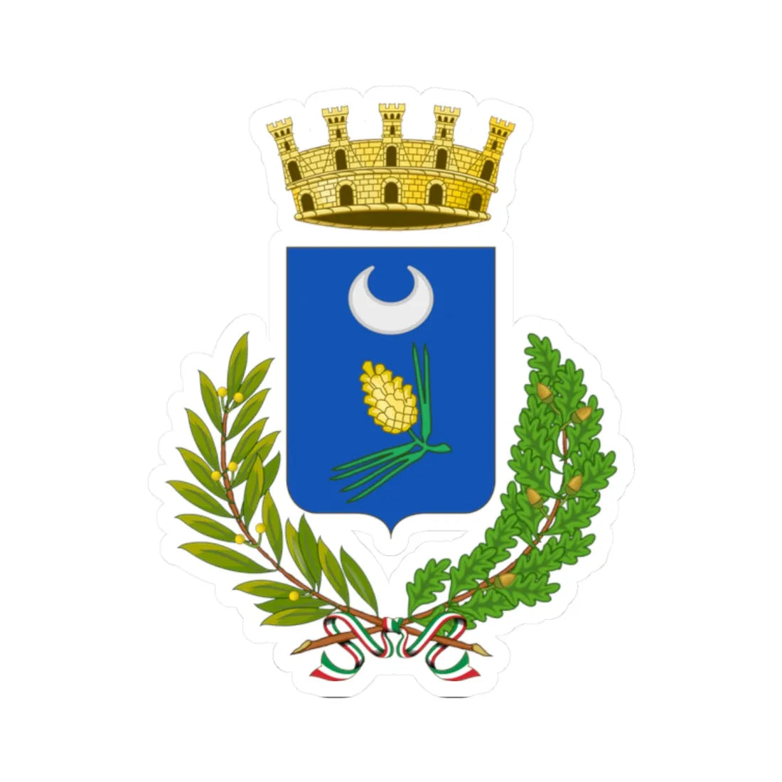 Bivona-Stemma (Italy) (Coat of Arms) STICKER Vinyl Kiss-Cut Decal 2 Inch White - The Sticker Space