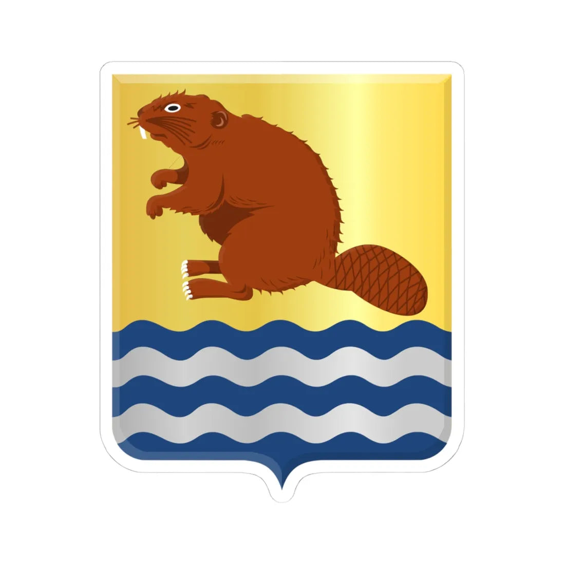 Bièvre wapen (Belgium) (Coat of Arms) STICKER Vinyl Kiss-Cut Decal 4 Inch White - The Sticker Space