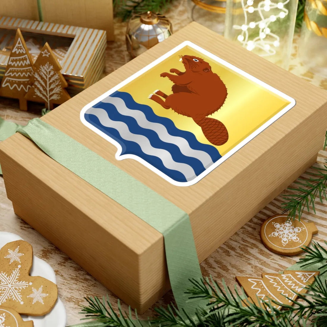 Bièvre wapen (Belgium) (Coat of Arms) STICKER Vinyl Kiss-Cut Decal - The Sticker Space