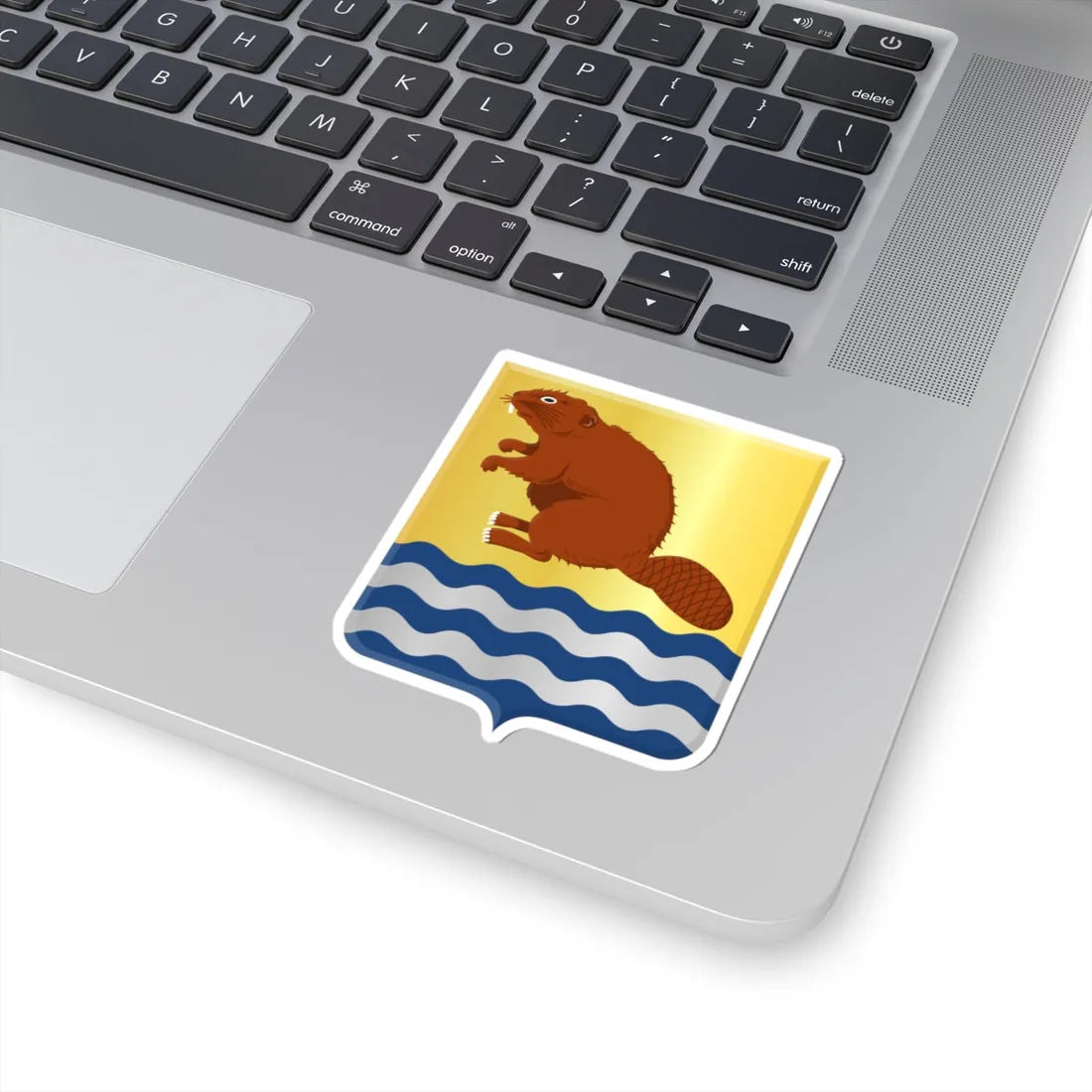 Bièvre wapen (Belgium) (Coat of Arms) STICKER Vinyl Kiss-Cut Decal - The Sticker Space