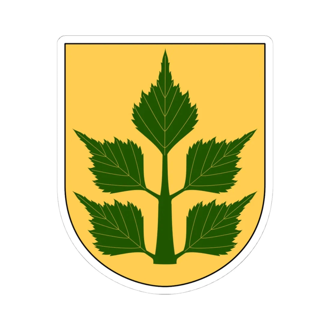 Björkekind vapen (Sweden) (Coat of Arms) STICKER Vinyl Kiss-Cut Decal 4 Inch White - The Sticker Space