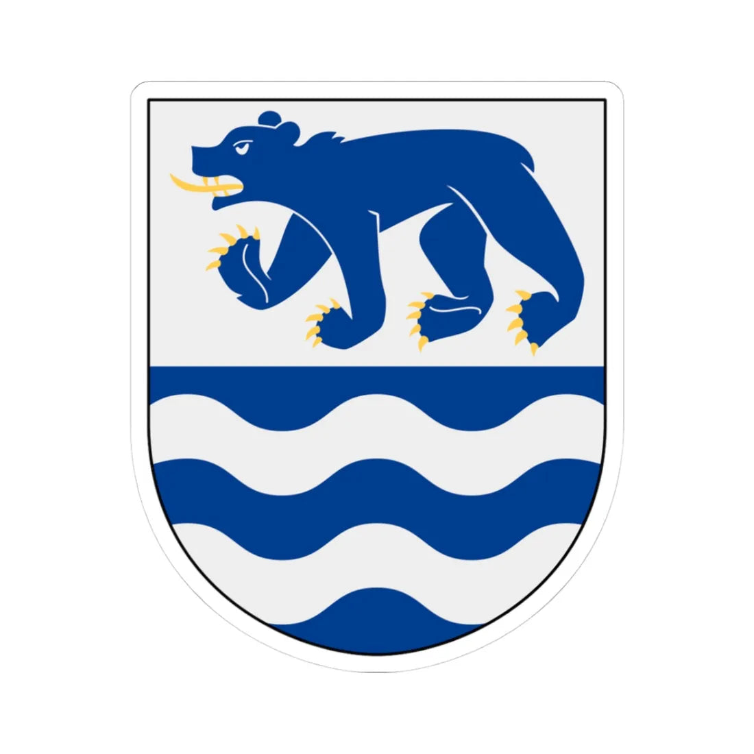 Björna vapen (Sweden) (Coat of Arms) STICKER Vinyl Kiss-Cut Decal 3 Inch White - The Sticker Space