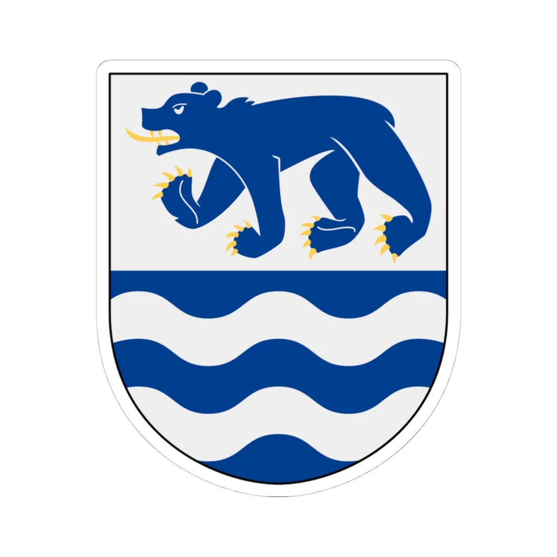 Björna vapen (Sweden) (Coat of Arms) STICKER Vinyl Kiss-Cut Decal 4 Inch White - The Sticker Space